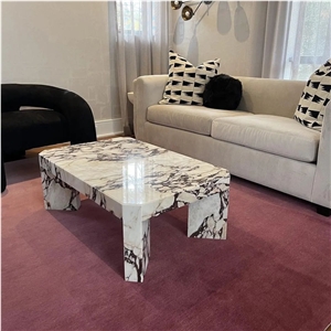Interior Design Marble Furniture Calacatta Coffee Table Top