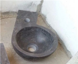 Limestone Round Bathroom Sink Blue Stone Wash Basin 
