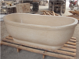 Marble Design Interior Bath Tubs Light Cream Oval Bathtub