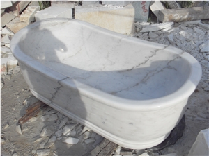 Marble Designed Vessel Bath Tubs Statuario Classic Bathtub