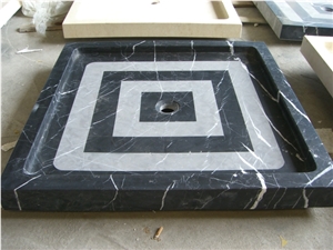 Marble Stone Design Shower Pan Nero Marquina Shower Tray