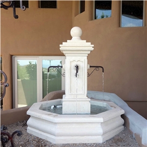 Antique Limestone Fountain Simple Design