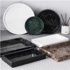 Green Marble Round Plate