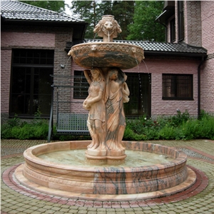 Large Red Marble Fountain 03
