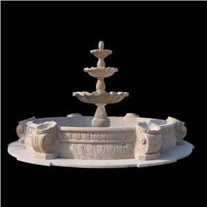 Large Travertine Carving Fountain 04