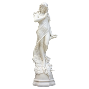 Moon Goddess Cynthia In White Marble