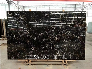 High Quality Polished Black Ice Flower Marble For Decoration