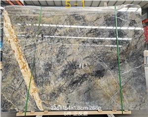 High Quality Polished Golden Grey Blue Marble For Interior