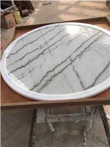 China Volakas Marble Table Top Kitchen Coutertop