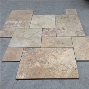 Golden Travertine Tile Flooring Tile Bathroom Tile Wall Clad