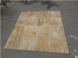 Golden Travertine Wall Tile Floor Tile Wall Cladding