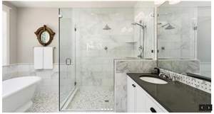 Oriental White Marble Custom Bathroom Application 1