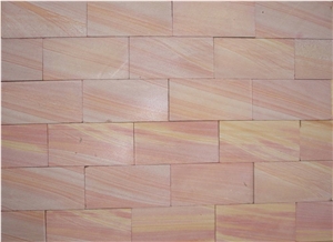 Pink Teakwood Sandstone Wall Tile Flooring Tile Wall Cladding