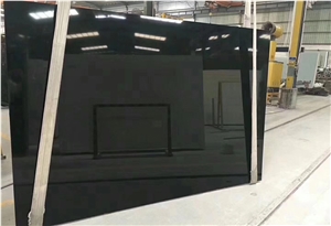 Pure Black Artificial Marble Slabs