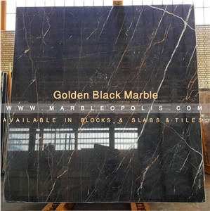 Golden Black Marble Slabs