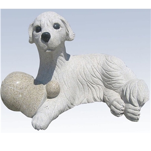 Cheaper Price Animal Dog Sculpture On Garden Statue For Sale