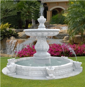 Garden Large White Marble Water Fountain