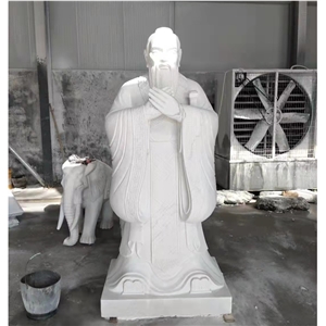 Hot Sale Life Size White Marble Confucius Statue 