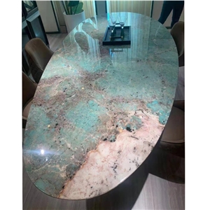 Luxury Stone Amazon Green Marble Bar Counter 