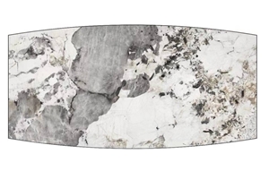 Engineered White Patagonia Granite Sintered Stone Tabletop