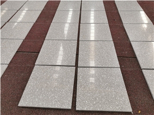Polished Grey White Terrazzo Floor Tile Collection