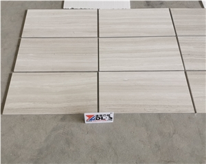 China Honed Surface Wooden White Marble Bathroom Wall Tile