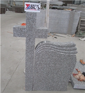 China New G664 Granite Cross Headstone For Romania
