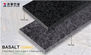 China Old G684 Black Stone Tile Cobble Coping Manufacturer