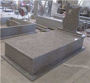 New G664 Granite Single Monument Gravestone Tombstone