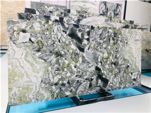 White Beauty Marble Ice Cold Jade Slab