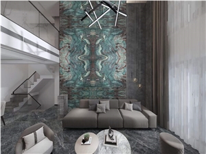 Dark Green Emerald Verde Marble Wall Panels For Luxury Decor