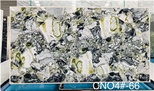 Ice Emerald Green Marble Polished Wall Panels In Stock