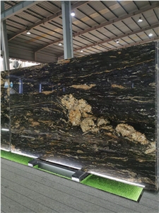 Luxury Black Golden Marble Slabs For Wide Applications