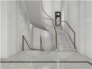 Sky Mirror White Marble Tiles For Interior Modern Decoration