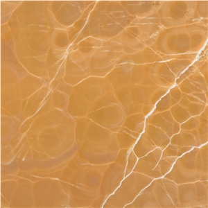 Pure Gold Color Orange Onyx With Polished Surface