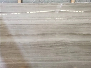 Natural Stone Wood Gray Marble Thin Panels Cutting
