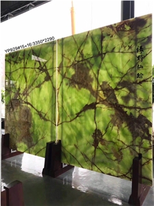 Dark Green Onyx Slabs Tiles In Stock Hotel Home Decor