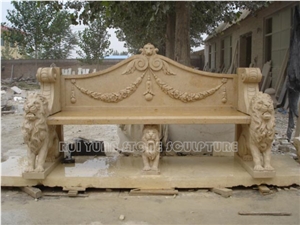 Chinese Classic Limestone Garden Chair For 2 Seats