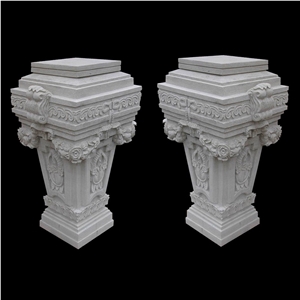 Customized Handcarved Marble Column Top