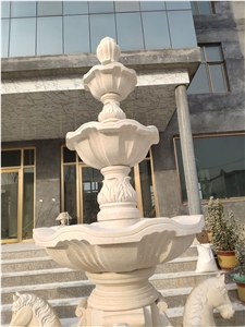 Factory Outlet Sale Beige Limestone Garden Fountain