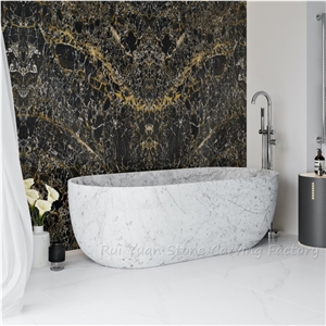 Free Standing Marble Hotel Bathtub Commercial Design