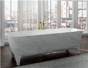 Outlet Sale Natural Marble Rectangle Bathtub In Discount