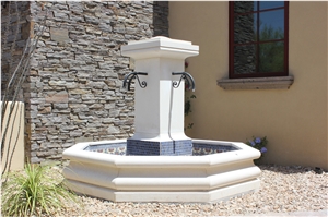 White Limestone Small Size Fountain