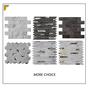 Modern Kitchen Bathroom Black Strip Stick&Peel Vinyl Mosaic Tiles