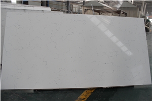 Carrara White Quartz Stone Tiles White  Quartz Slabs
