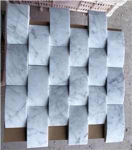 Carrara White Marble 2X4" Bread Brick Mosaic Tile