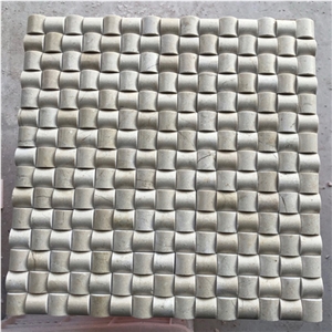 Crema Marfil Marble Cambered Sqaure Mosaic Tile