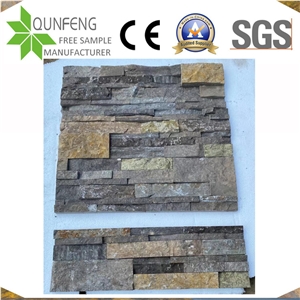 China Natural Brown Limestone Wall Split Ledger Panel