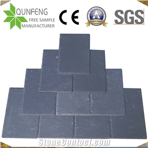 China Natural Split Face Black Stone Slate Roof Tile