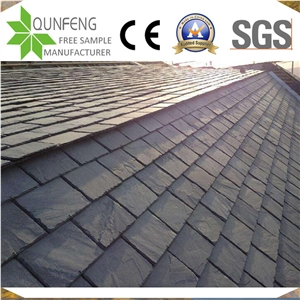 China Natural Split Face Stone Black Slate Roofing